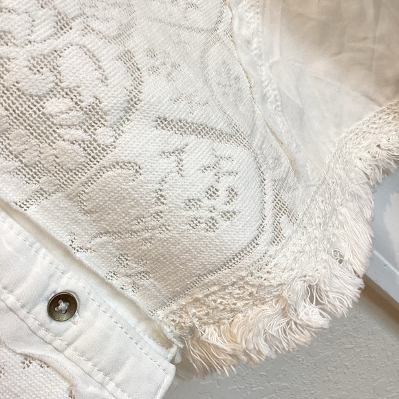 Anthropologie Sleeveless Lace Button-Front Blouse Pilcro NEW White Medium - Picture 8 of 14